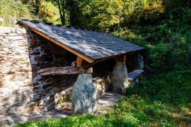 Leitariegos, Asturias, İspanya dağlarında sonbahar manzarası