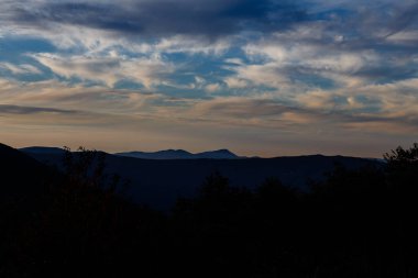 Leitariegos, Asturias, İspanya dağlarında sonbahar manzarası