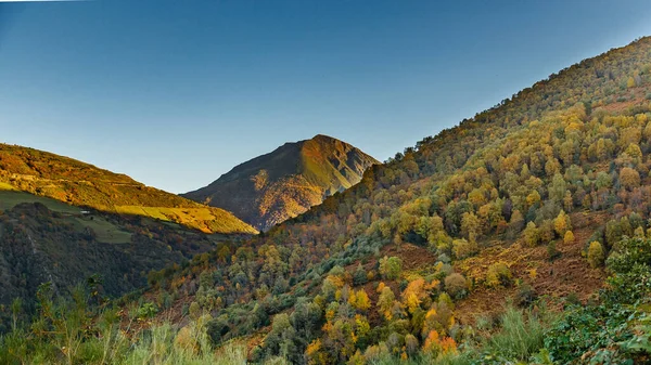 Höstlandskap Bergen Leitariegos Asturien Spanien — Stockfoto