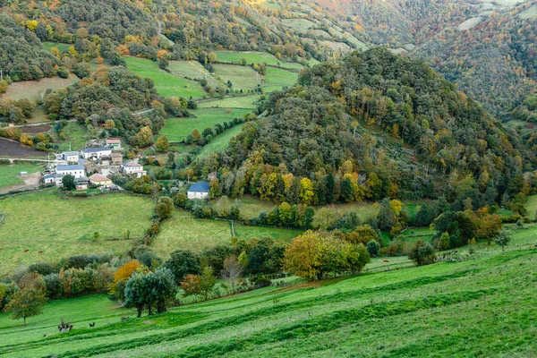 Jesienne Krajobrazy Górach Leitariegos Asturia Hiszpania — Zdjęcie stockowe
