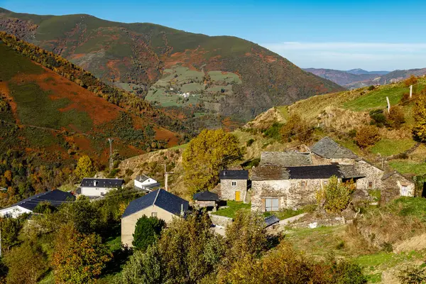 Paesaggio Autunnale Sulle Montagne Leitariegos Asturie Spagna — Foto Stock