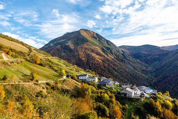 Podzimní Scenérie Horách Leitariegos Asturias Španělsko — Stock fotografie