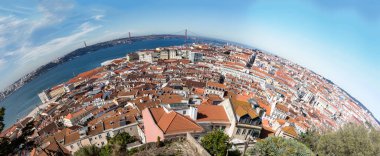 Lizbon, Portekiz - 30 Mart 2015: Lizbon, Portekiz 'de şehir hakkındaki görüşleri