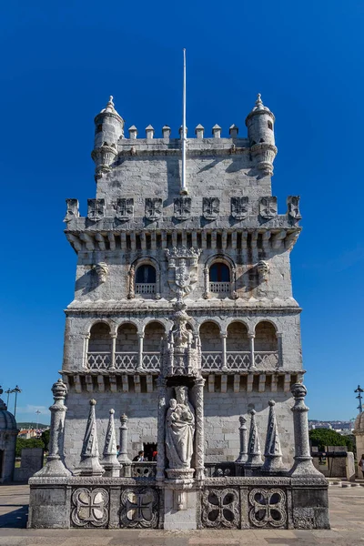 Лиссабон Португалия Марта 2015 Года Памятник Торре Белем Лиссабоне Португалия — стоковое фото