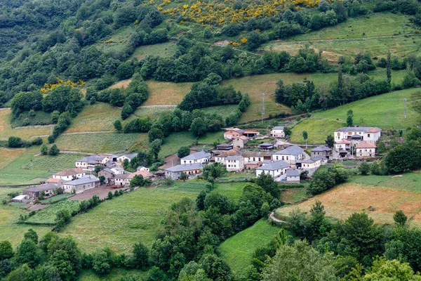 Dolina Leitariegos Asturia Hiszpania Początku Wiosny — Zdjęcie stockowe