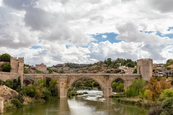 Vista Panorámica Del Centro Medieval Ciudad Toledo España — Foto de Stock