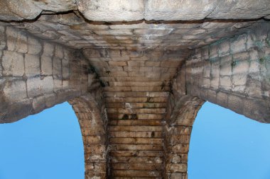 Merida, İspanya - 03 Mayıs 2014: Merida, İspanya 'da Roma harabeleri