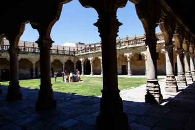 İspanya 'nın Salamanca kentindeki binaların detayları