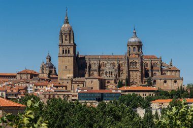 İspanya 'nın Salamanca kentindeki binaların detayları