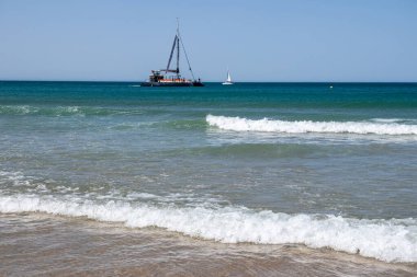 Barrosa Plajı, Chiclana de la Frontera, Cadiz, İspanya