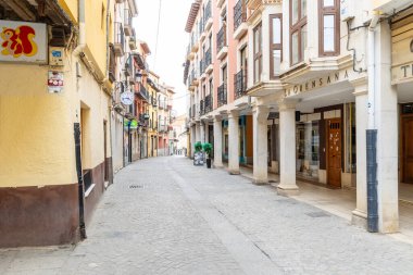 Aranda de Duero, İspanya - 12 Ekim 2023: İspanya 'nın Burgos eyaletindeki Aranda de Duero şehrinin tarihi binaları