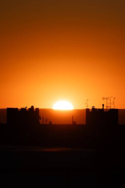 sunrise from the Madrid neighborhood of Hortaleza