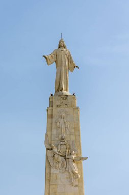 Madrid, İspanya - 23 Mart 2024: Cerro de Los Angeles, Madrid 'in Getafe şehrinde yer almaktadır. İber Yarımadası 'nın coğrafi merkezi olarak kabul edilir.