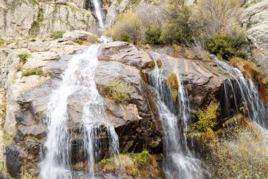Chorrera de los Litueros Şelalesi, Sierra de Guadarrama Doğal Parkı, Madrid, İspanya