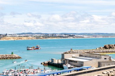 Conil de la Frontera 'daki güzel Calas de Roche plajı, Cadiz, İspanya