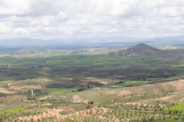 Merkezi Sistem 'e Guadalajara' daki Alcarria bakış açısından panoramik bir bakış açısı. Mançalı Kastilya. İspanya