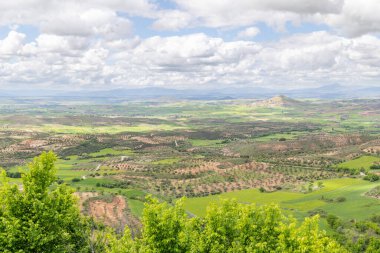 Panoramic views of the Central System from the Alcarria viewpoint in Guadalajara. Castilla la Mancha. Spain