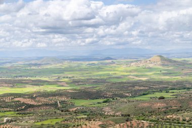 Merkezi Sistem 'e Guadalajara' daki Alcarria bakış açısından panoramik bir bakış açısı. Mançalı Kastilya. İspanya