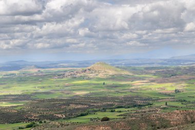 Merkezi Sistem 'e Guadalajara' daki Alcarria bakış açısından panoramik bir bakış açısı. Mançalı Kastilya. İspanya