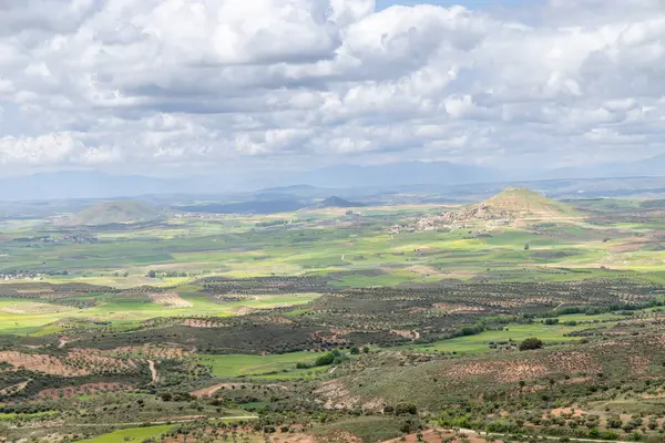 Merkezi Sistem 'e Guadalajara' daki Alcarria bakış açısından panoramik bir bakış açısı. Mançalı Kastilya. İspanya