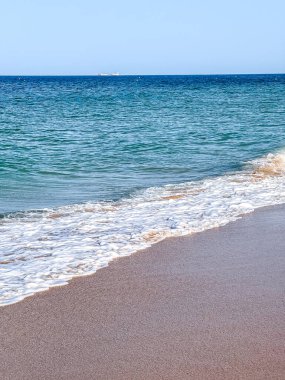 Sancti Petri 'deki La Barrosa plajı, Cadiz, İspanya