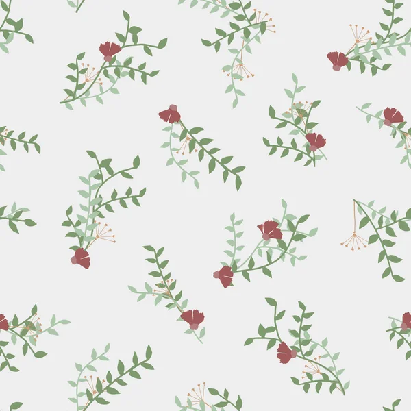 野花のシームレスなパターン花束 植物の自然ベクトルイラスト 招待状 結婚式 カード ポスター — ストックベクタ