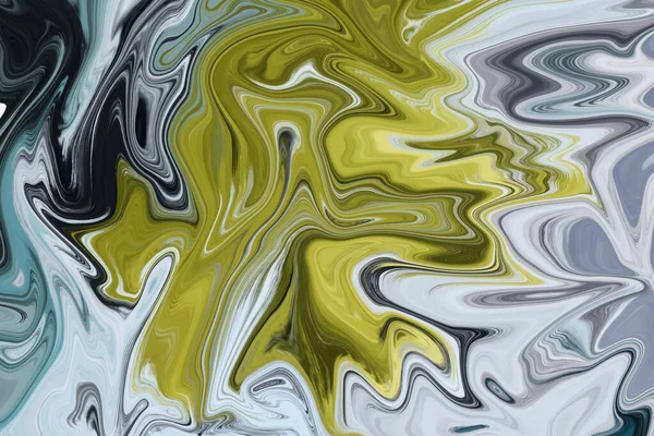 Gelbe Marmortinte Textur Acryl Lackiert Wellen Textur Hintergrundmuster Kann Für — Stockfoto