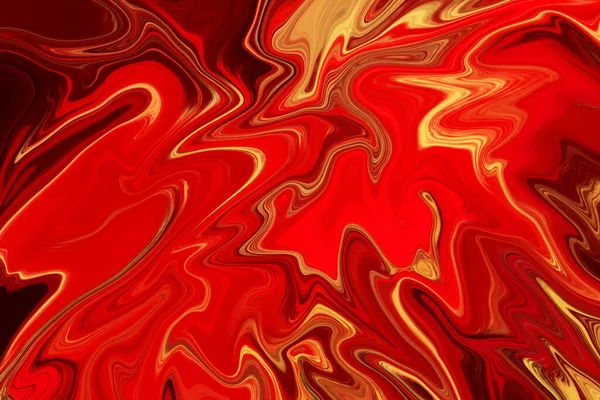 Motif Fond Texture Ondes Peintes Acryliques Texture Encre Marbre Rouge — Photo
