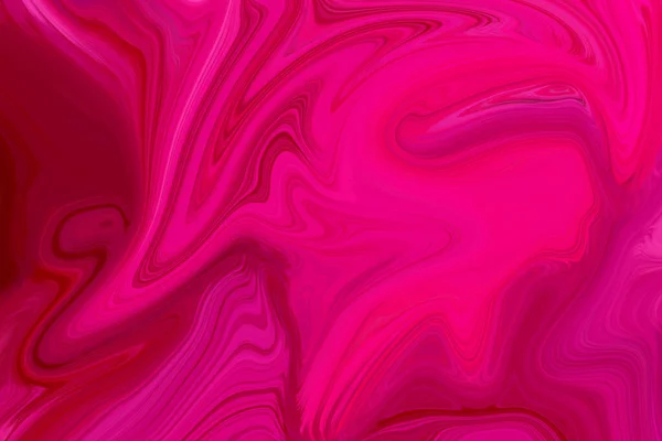 粉红大理石油墨质感丙烯酸彩绘波浪质感背景 — 图库照片