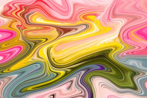 Koelvol Inkt Textuur Acryl Geschilderd Golven Textuur Achtergrond — Stockfoto
