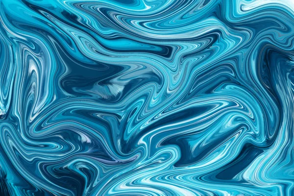 蓝色液体纹理背景图 — 图库照片