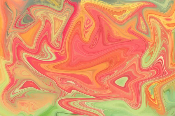 グリーンピンクの液体テクスチャ背景 — ストック写真