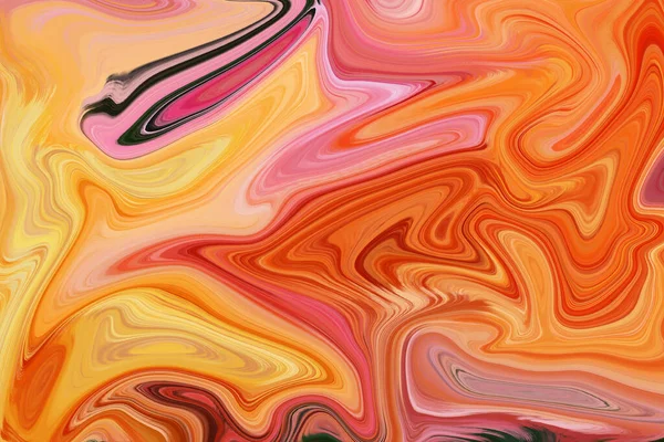 Texture Liquide Jaune Pastel Orange Rose Illustration Fond — Photo