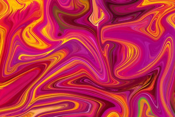 Abstract Art Purple Yellow Fluid Painting Pattern Background Illustration — Stock Photo, Image