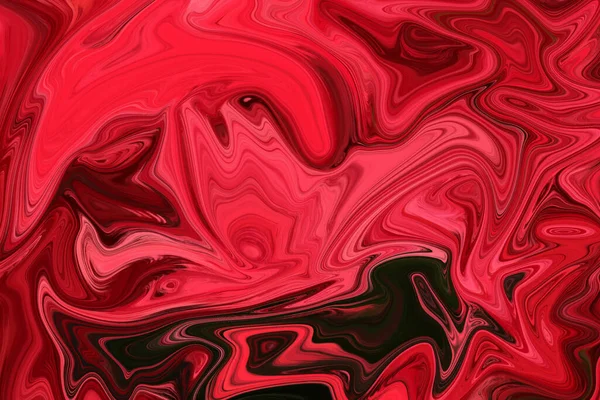 Art Abstrait Peinture Fluide Rouge Clair Illustration Fond — Photo