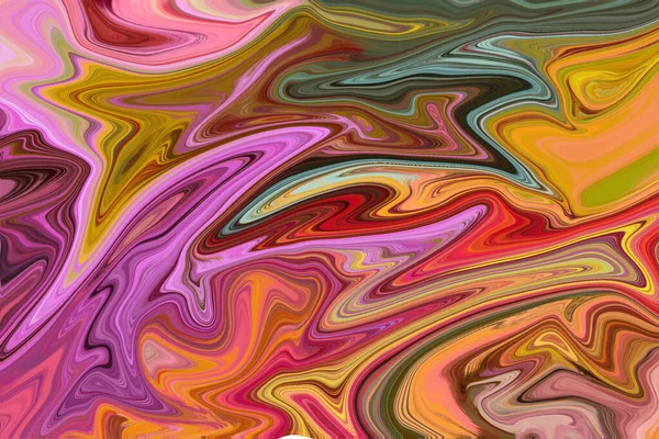 Abstrakte Kunst Colorfull Fluid Painting Muster Hintergrund Illustration — Stockfoto