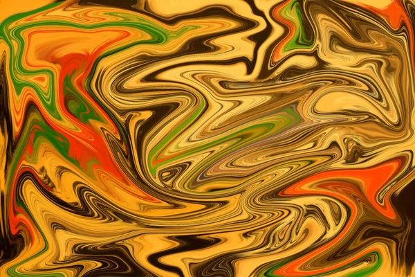 イエローブラウングリーンオレンジ大理石の質感の背景イラスト — ストック写真