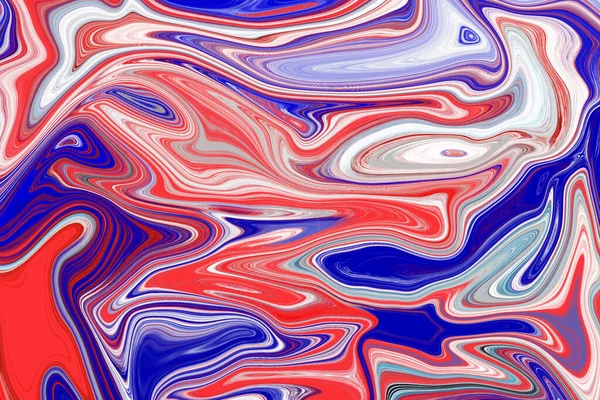 Art Abstrait Rouge Bleu Fluide Peinture Modèle Illustration Fond — Photo