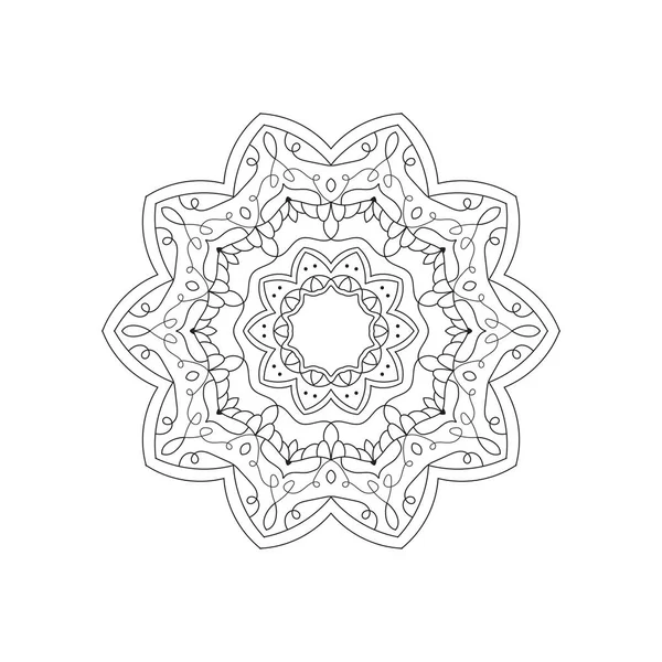 Mandala黑白着色书 — 图库矢量图片