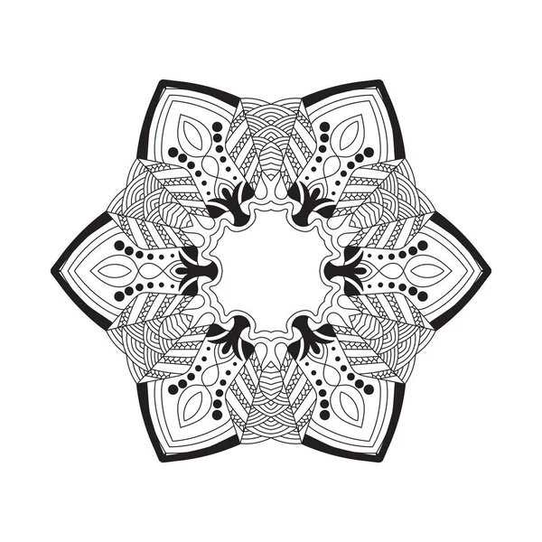 Ornement Mandala Coloriage Livre — Image vectorielle