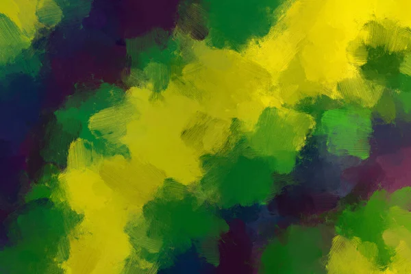 Background abstract brush oil painting yellow green