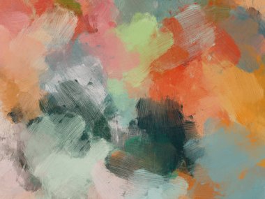 Colorful oil paint brush abstract background green