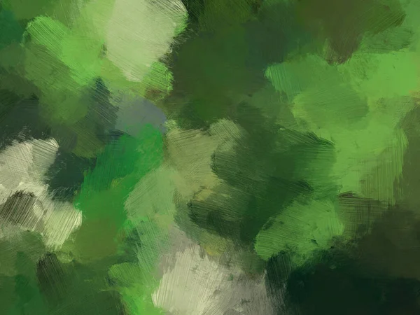 Huile Colorée Pinceau Abstrait Fond Vert — Photo