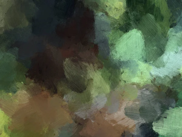 Pintura Óleo Colorido Pincel Fondo Abstracto Verde — Foto de Stock