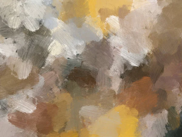カラフルな油絵具ブラシ抽象的な背景黄色 — ストック写真