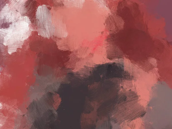 色彩斑斓的油画画笔抽象背景红灰 — 图库照片
