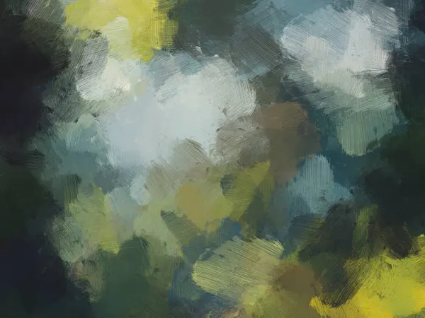 Цветная Кисть Маслом Абстрактный Фон Зеленый Синий — стоковое фото