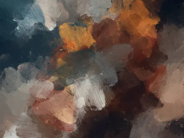 Pintura Óleo Colorido Pincel Fondo Abstracto Marrón — Foto de Stock