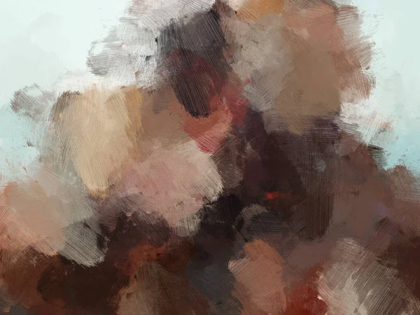 色彩斑斓的油画画笔抽象背景棕色 — 图库照片