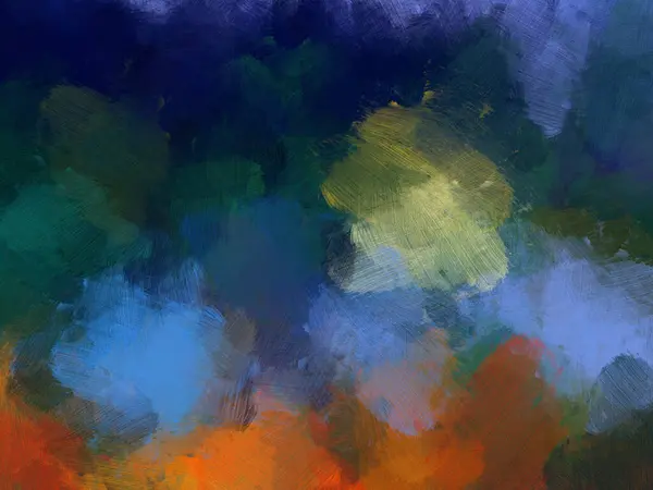 Abstrakte Hintergrund Pinsel Ölgemälde Leinwand Blau — Stockfoto